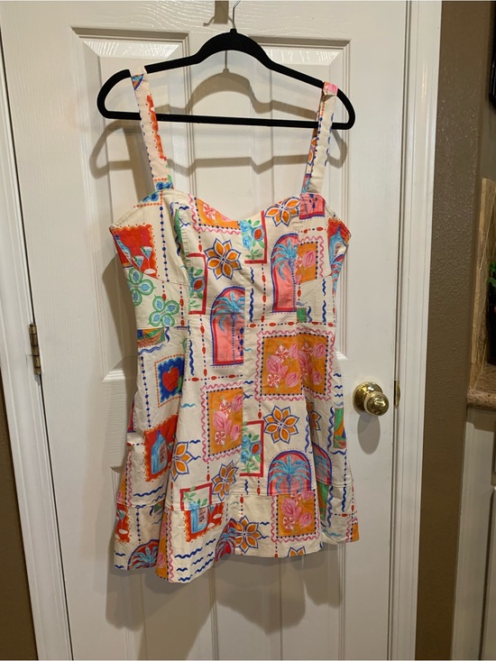 Avec Les Filles Dresses & Skirts - Avec Les Filles Cream Multicolor Patchwork Sundress